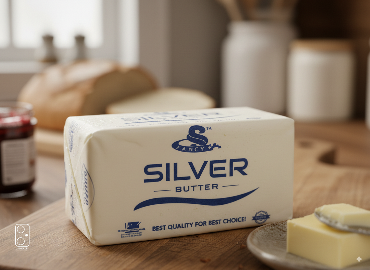 Fancy Silver Butter – premium rich creamy dairy butter block for spreading, baking, and cooking from Nameer Store & Baking Mart.