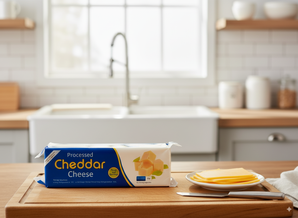 Cheddar Cheese Block Rich, Full-Fat Cheese