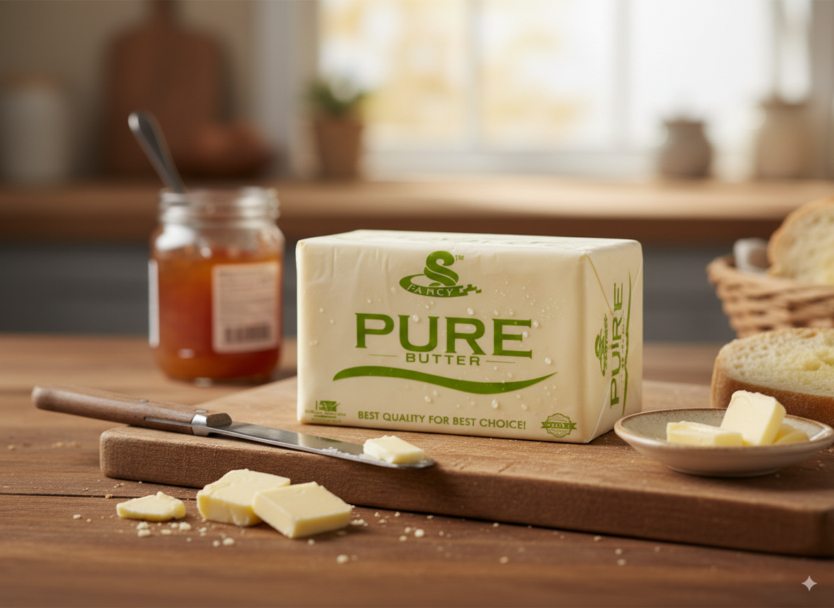 Fancy Pure Butter – premium natural unsalted dairy butter block for baking, cooking, and spreading from Nameer Store & Baking Mart.