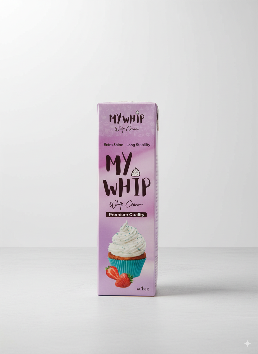My Whip Cream 1kg – smooth and fluffy whipping cream perfect for cakes, pastries, and desserts from Nameer Store & Baking Mart
