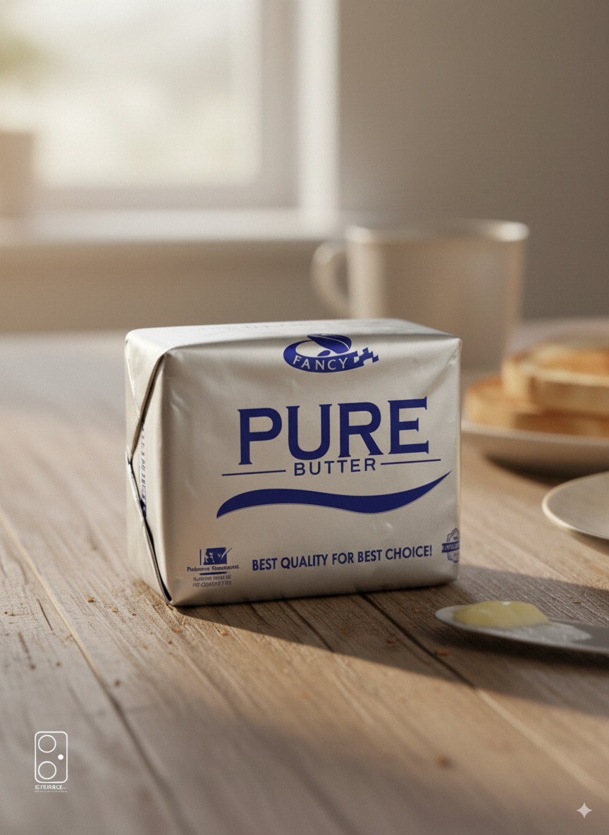 Fancy Pure Butter – premium 100% natural dairy butter block for cooking, baking, and spreading from Nameer Store & Baking Mart.