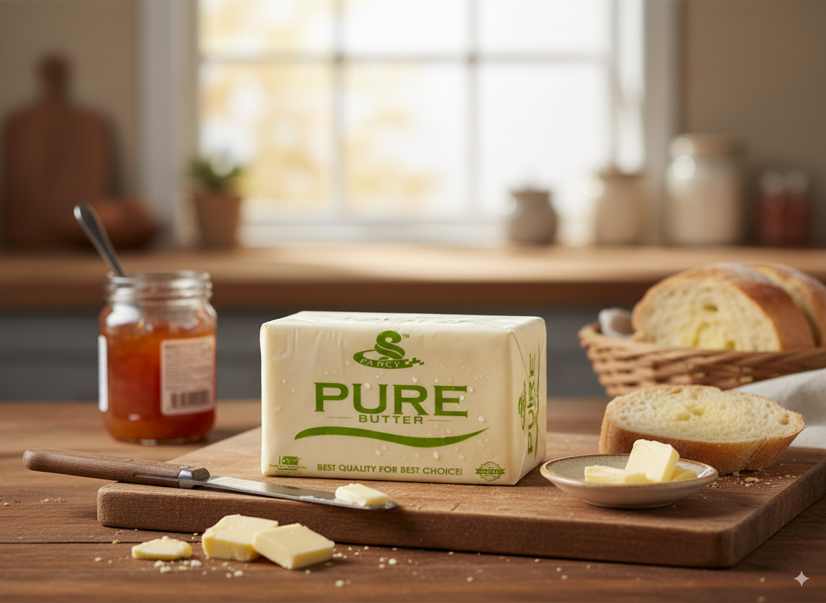 Fancy Pure Butter – premium natural unsalted dairy butter block for baking, cooking, and spreading from Nameer Store & Baking Mart.