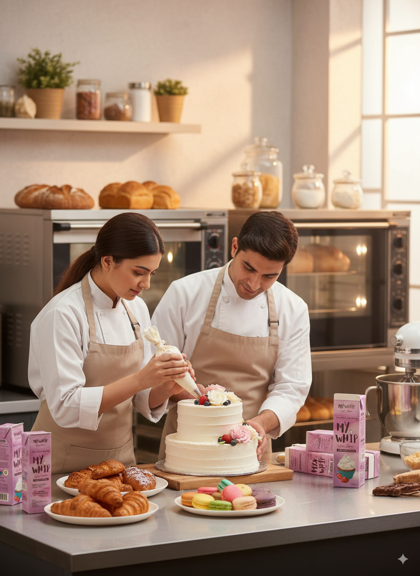 My Whip Cream 1kg – smooth and fluffy whipping cream perfect for cakes, pastries, and desserts from Nameer Store & Baking Mart