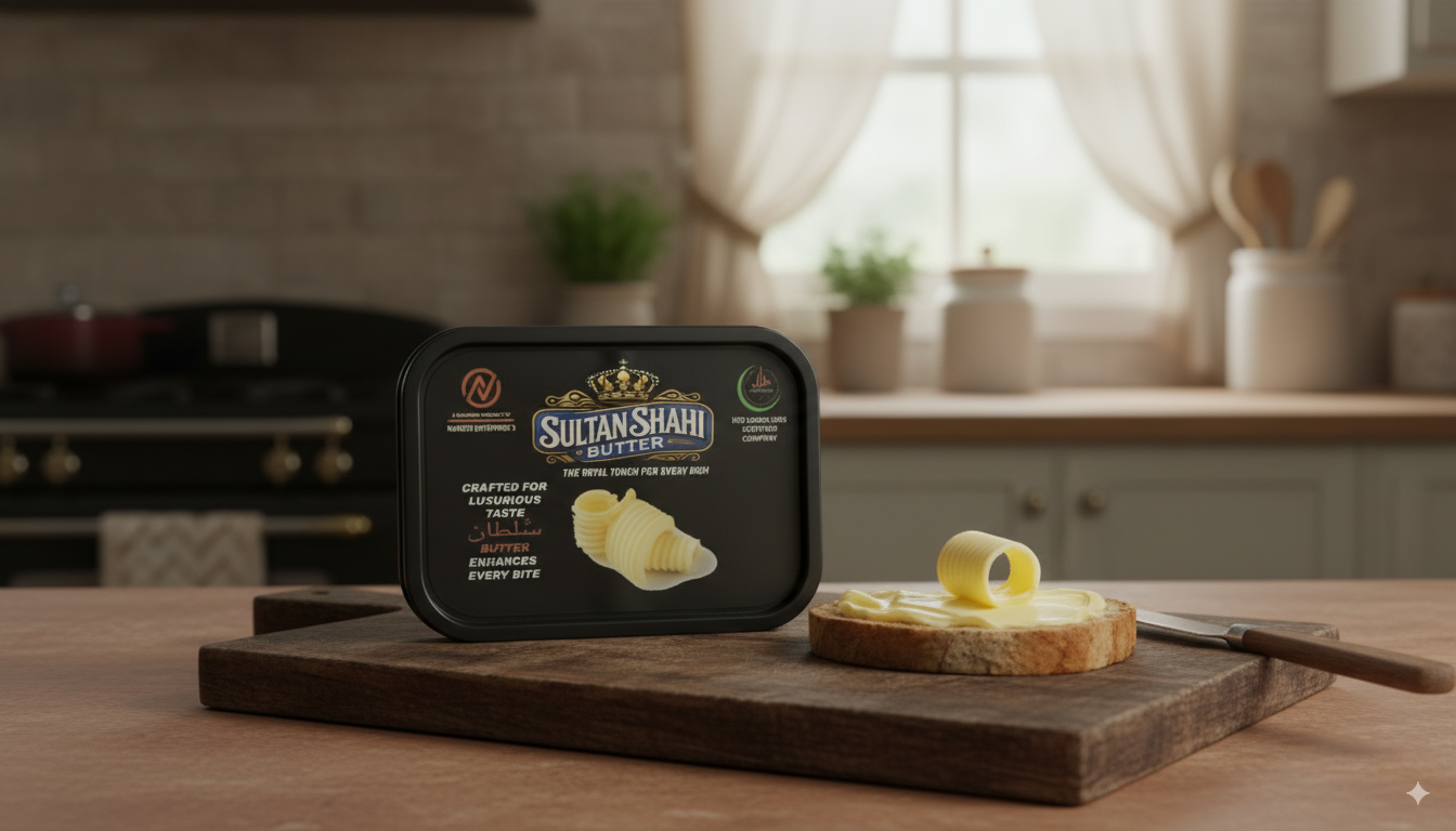 Sultan Shahi Spread Butter by Nameer Store & Baking Mart – smooth, creamy, and easy-to-spread butter perfect for bread, sandwiches, and breakfast.